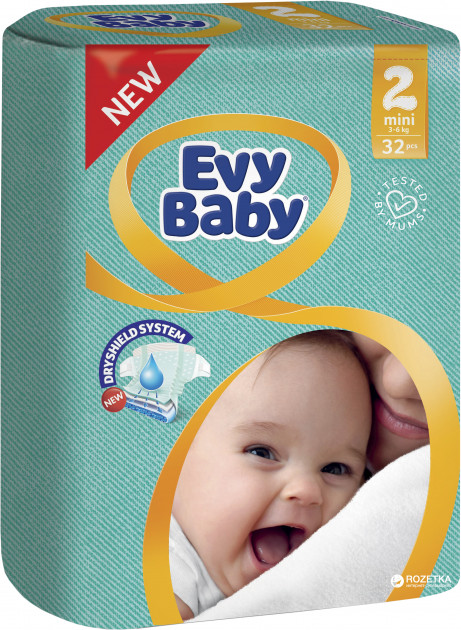 Подгузники Evy Baby р-р2 (3-6кг) №32 Производитель: Турция EVYAP A.S.